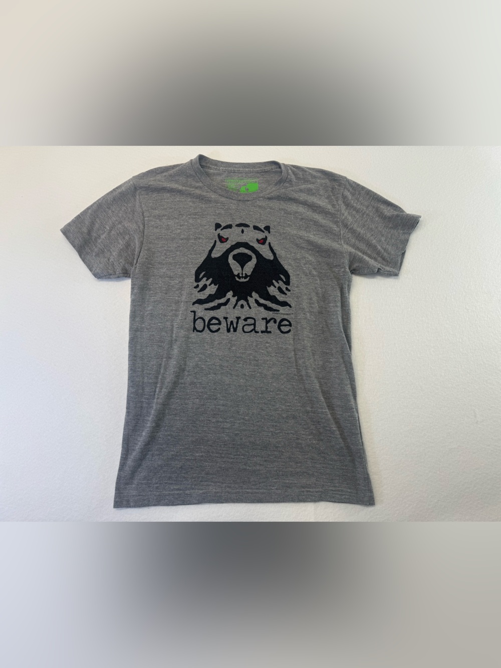 Beware marmot Graphic Short Sleeve Tee - Gray men M funny